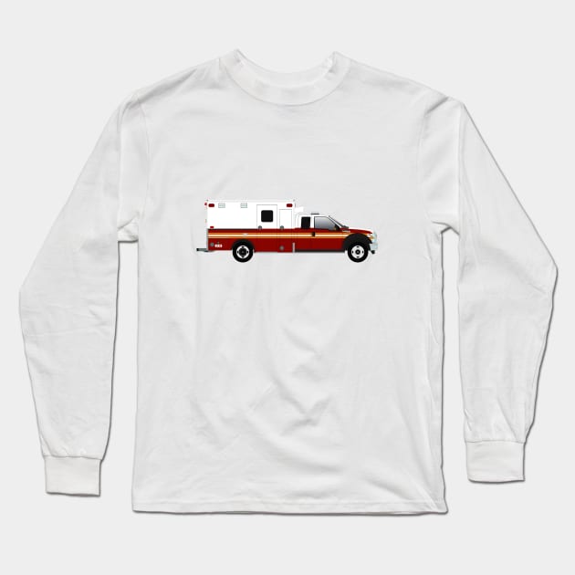 Type I Ambulance - Red and White Long Sleeve T-Shirt by BassFishin